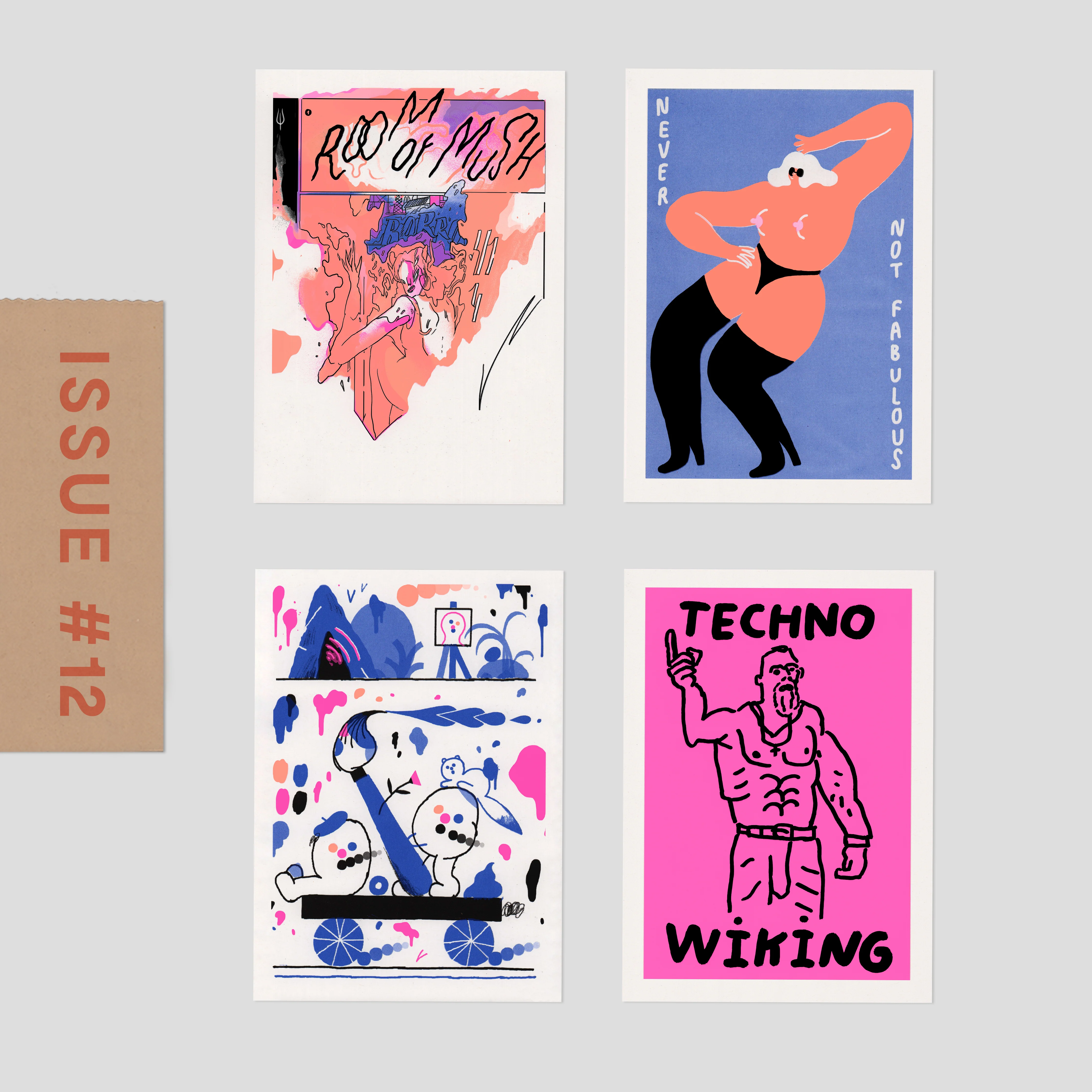 Risograph Postcard Set: Vilnuis - No. 12, RISO CLUB Back Issue - Image 3