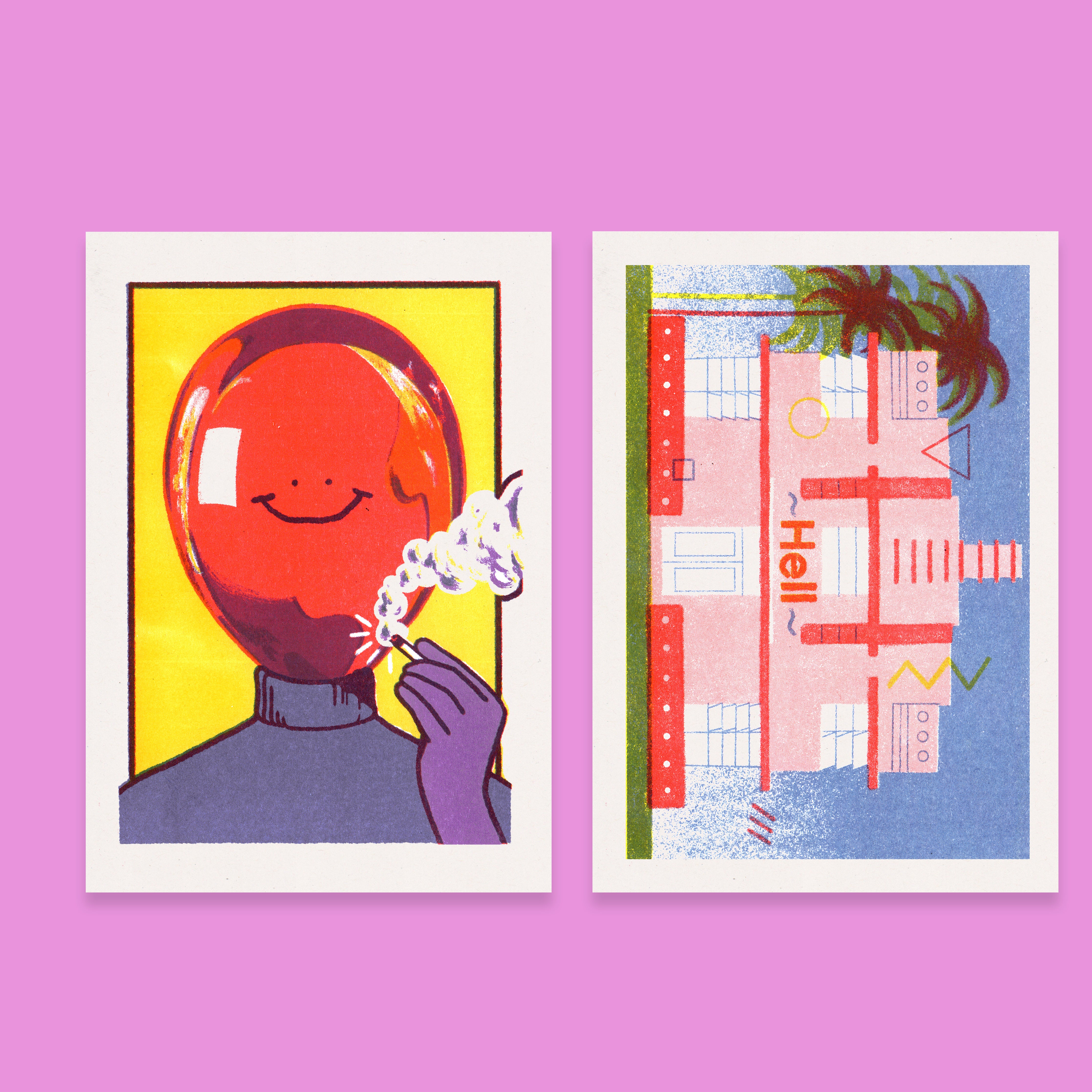 Risograph Postcard Set: Madrid - No. 27, RISO CLUB Back Issue - Image 4