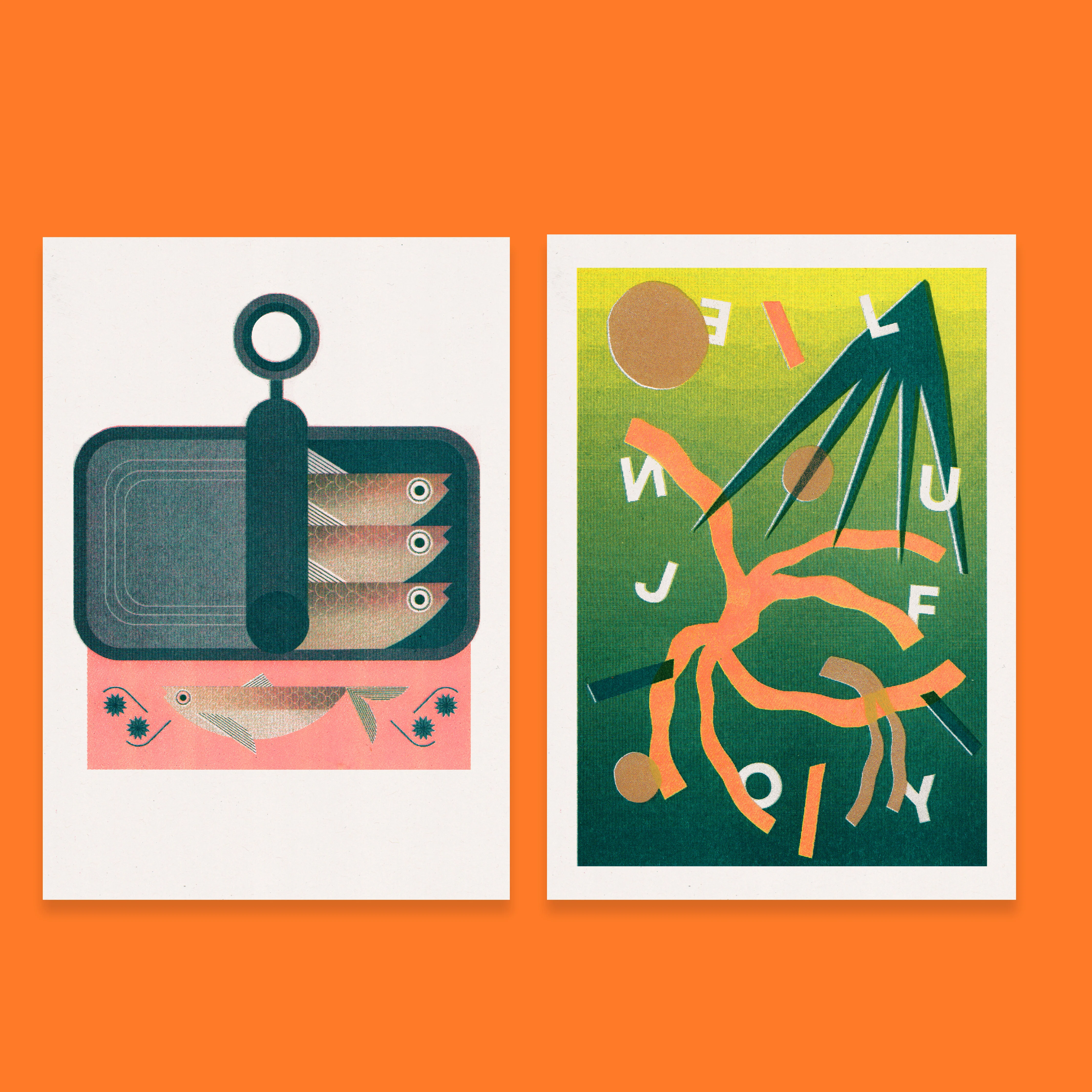 Risograph Postcard Set: Dublin - No. 32, RISO CLUB Back Issue - Image 5