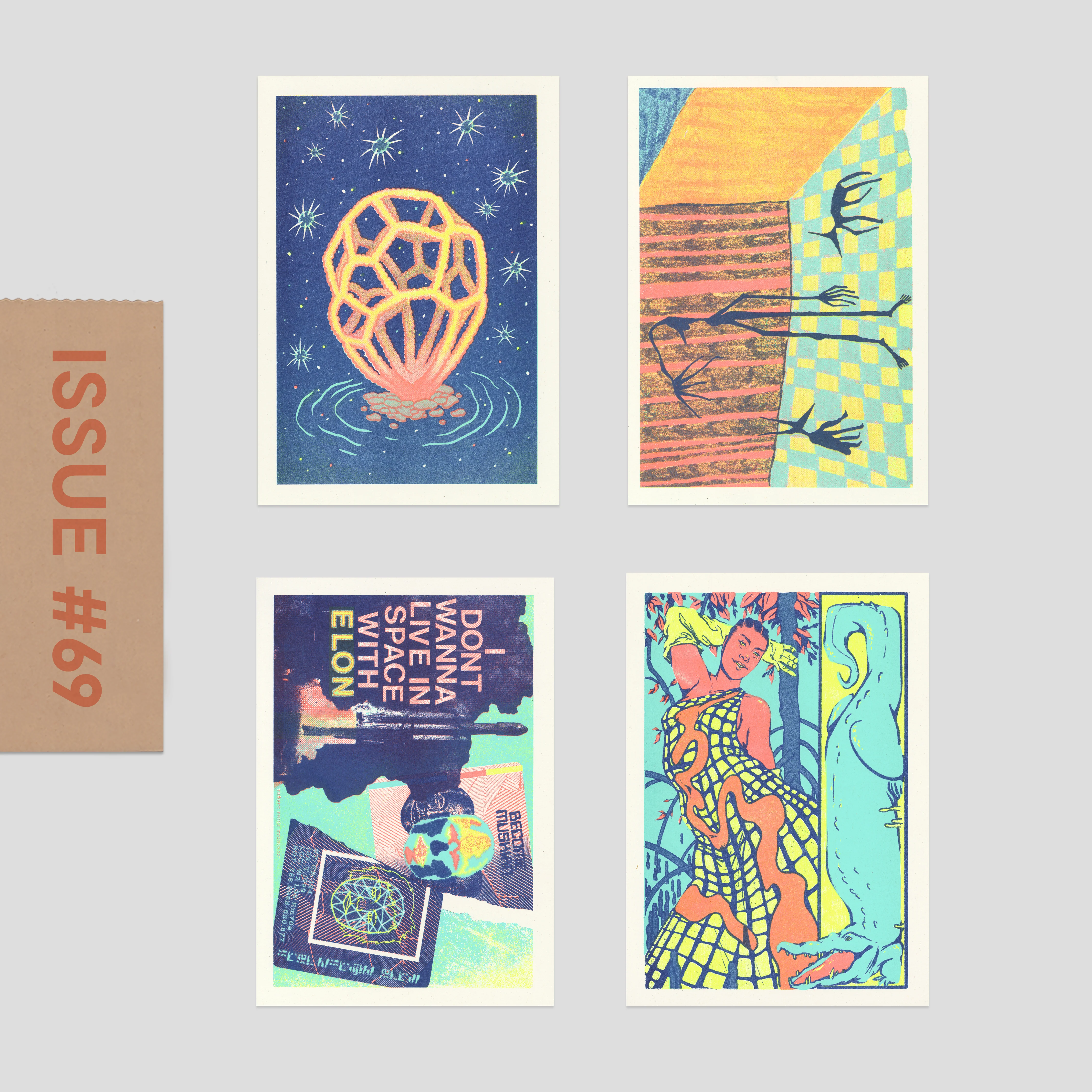 Risograph Postcard Set: Melbourne - No. 69, RISO CLUB Back Issue - Image 3