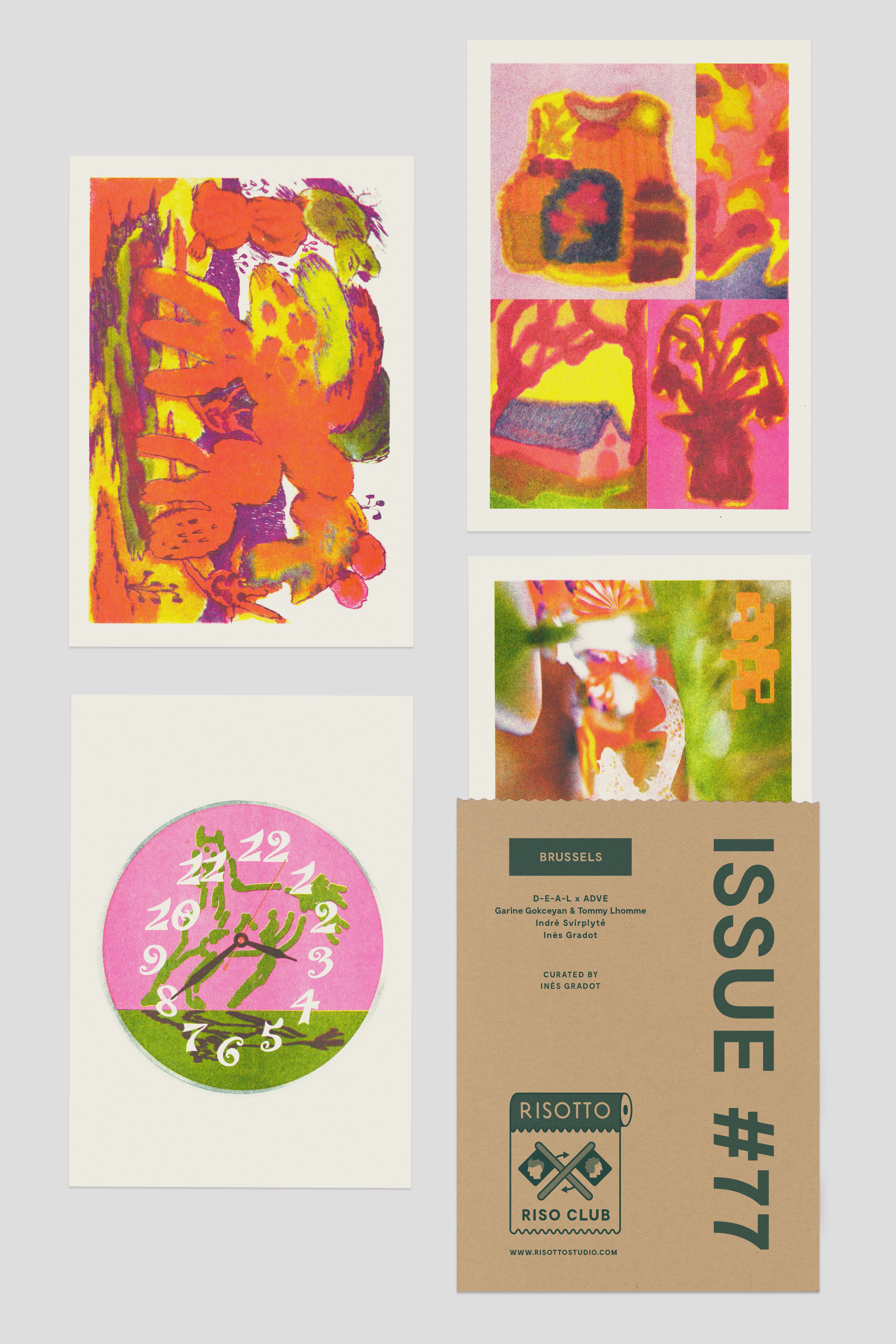 Risograph Postcard Set: Brussels - No. 77, RISO CLUB Back Issue