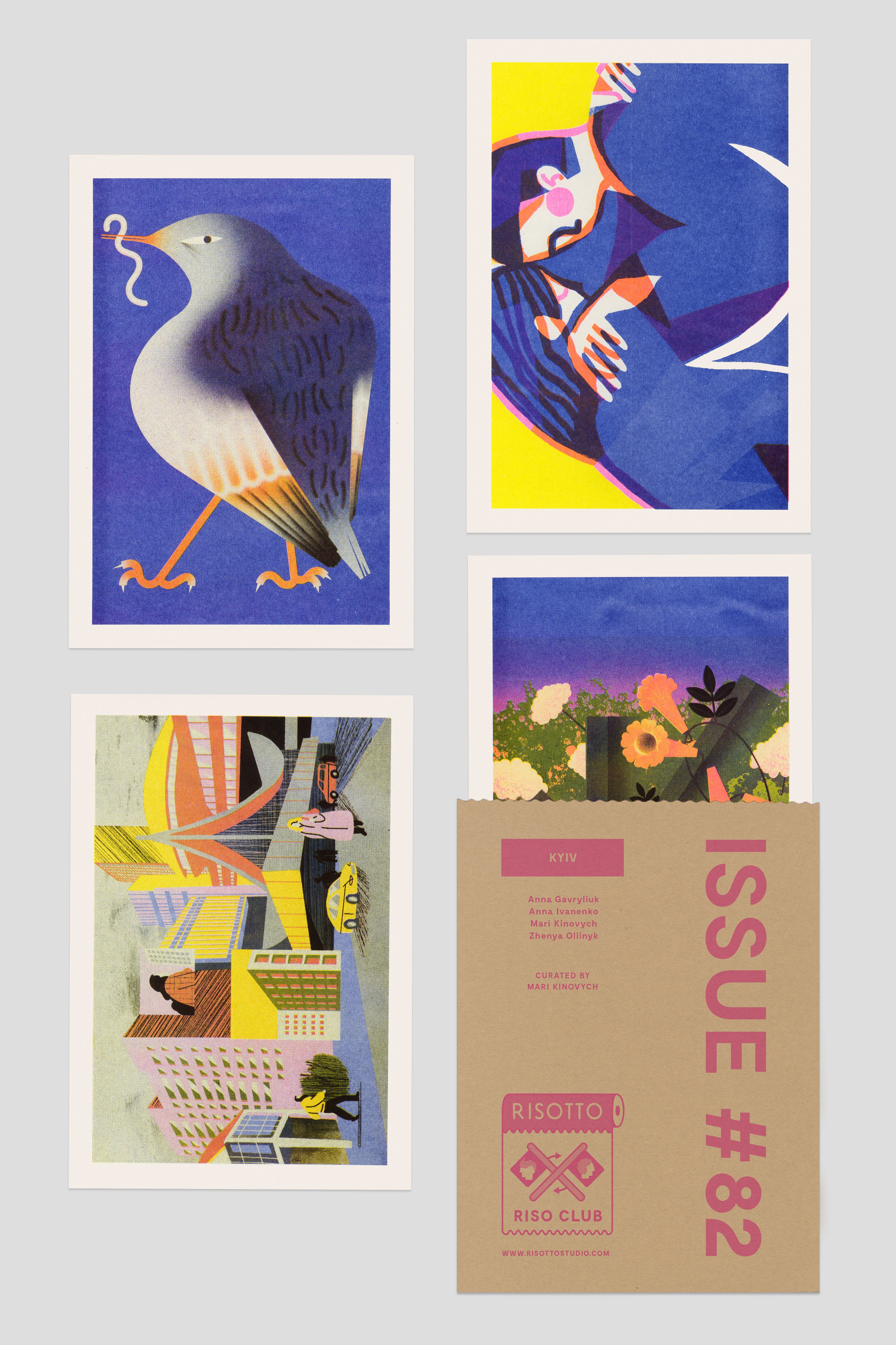 Risograph Postcard Set: Kyiv - No. 82, RISO CLUB Back Issue