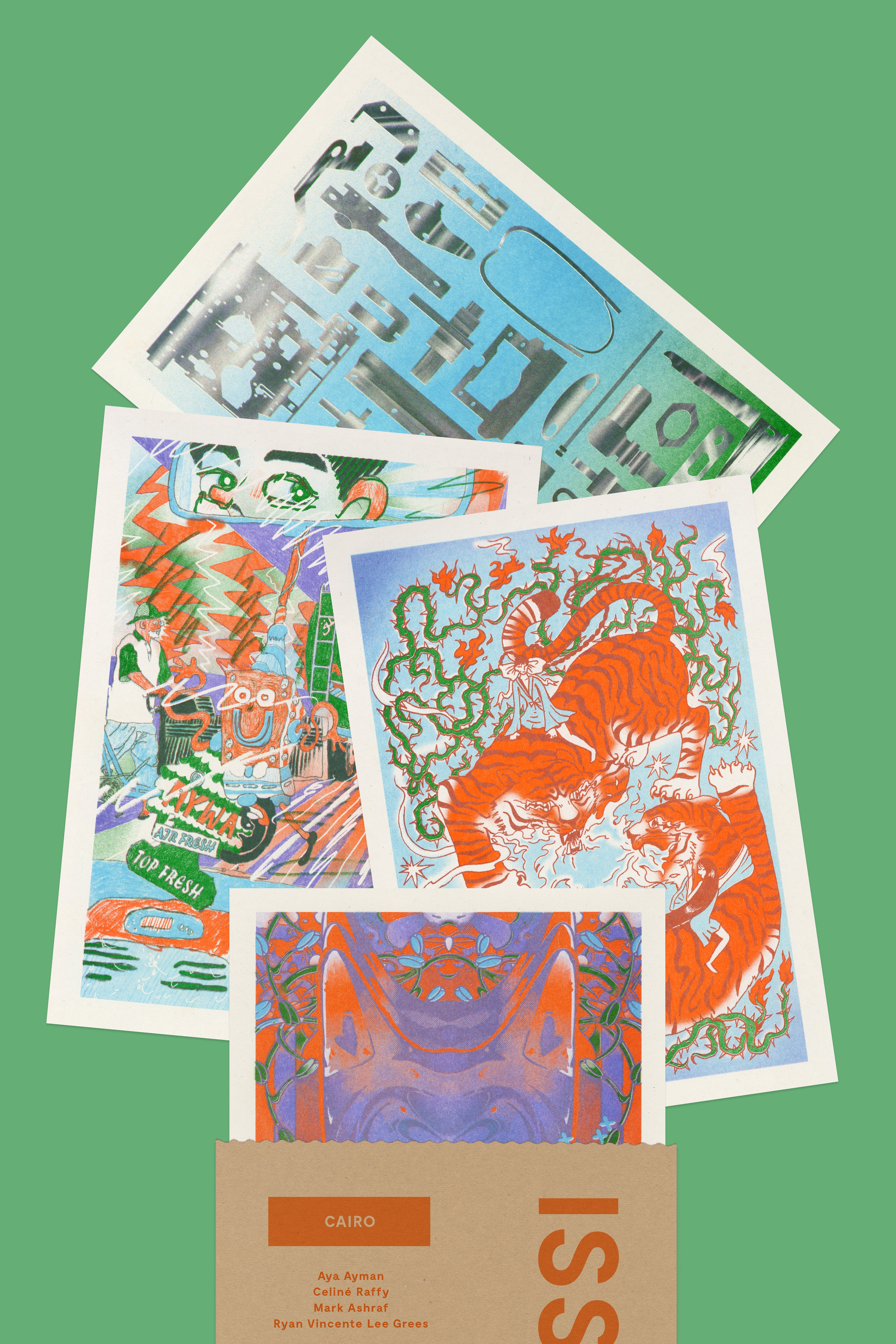 Risograph Postcard Set: Cairo - No. 87, RISO CLUB Back Issue - Image 2