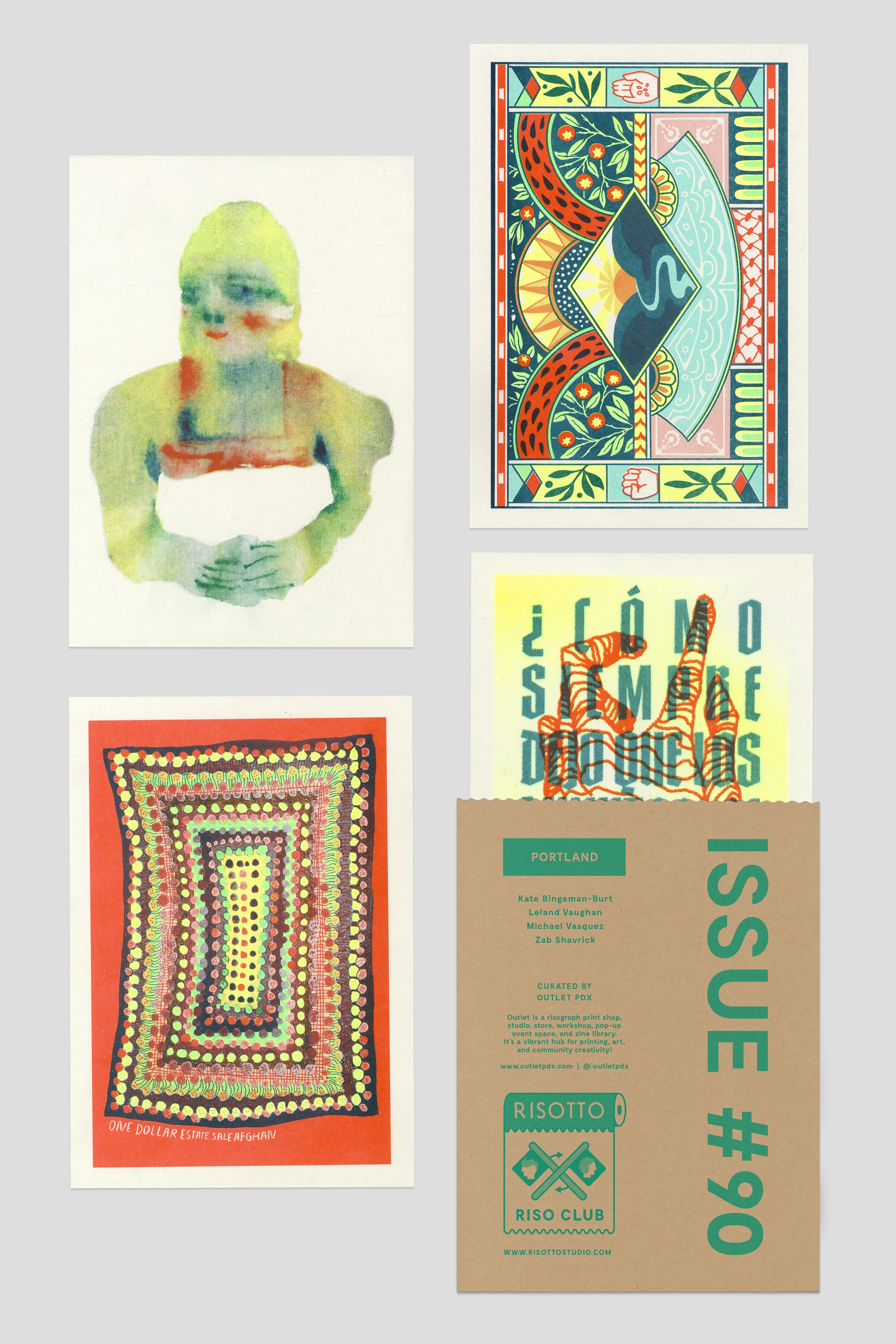 Risograph Postcard Set: Portland - No. 90, RISO CLUB Back Issue