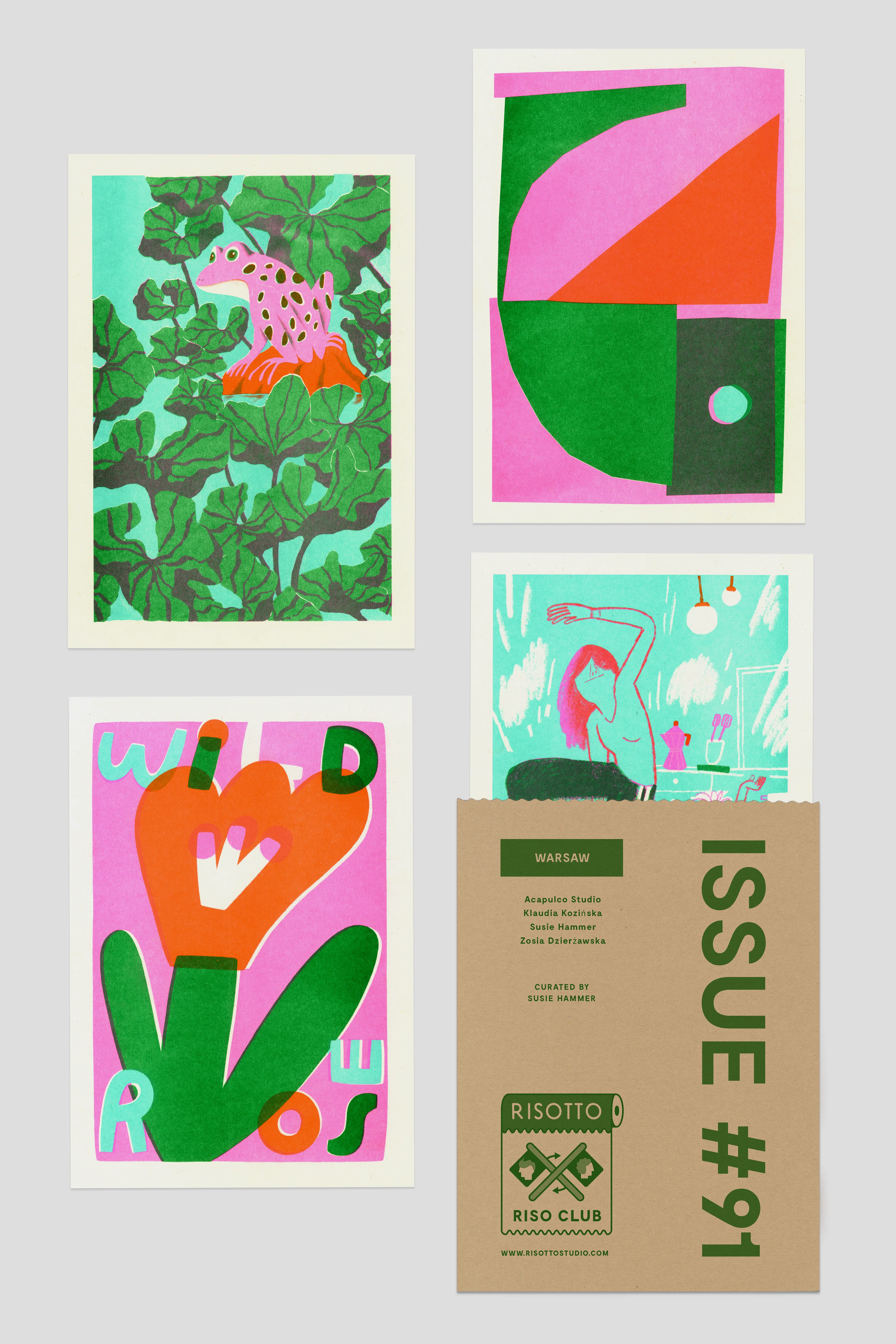 Risograph Postcard Set: Warsaw - No. 91, RISO CLUB Back Issue