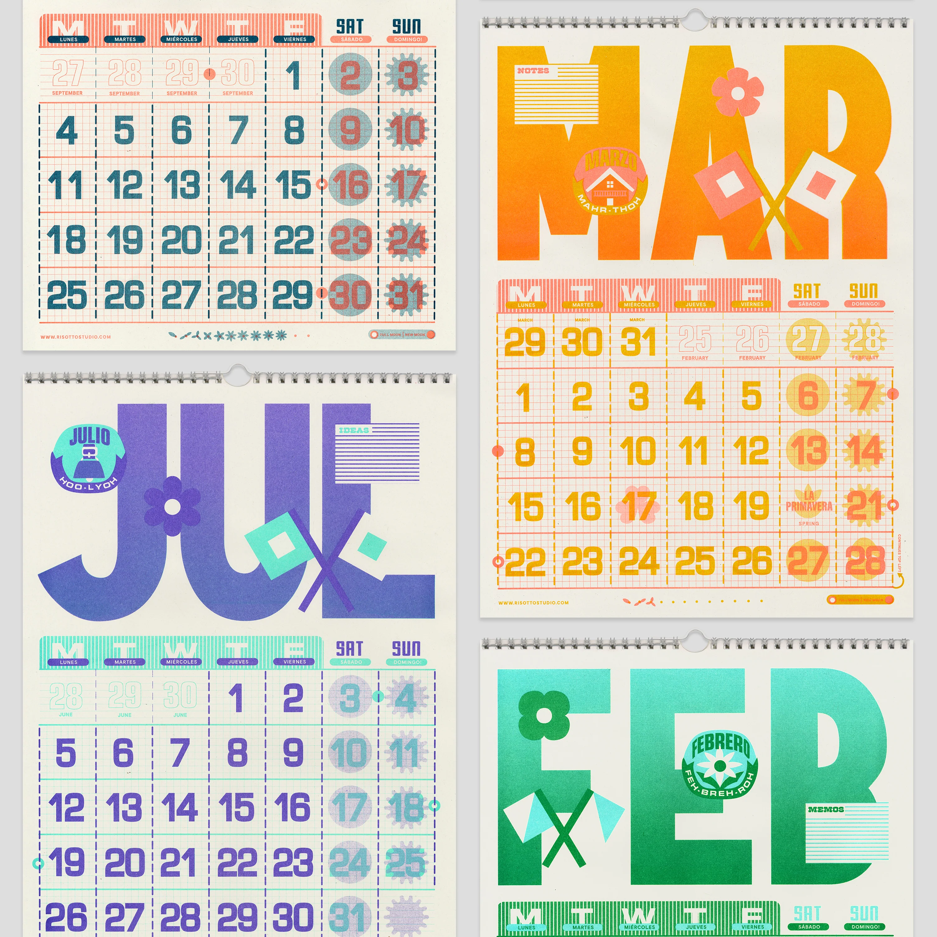 A3 Wall Hanger - 2027 Risograph Calendar - Image 9