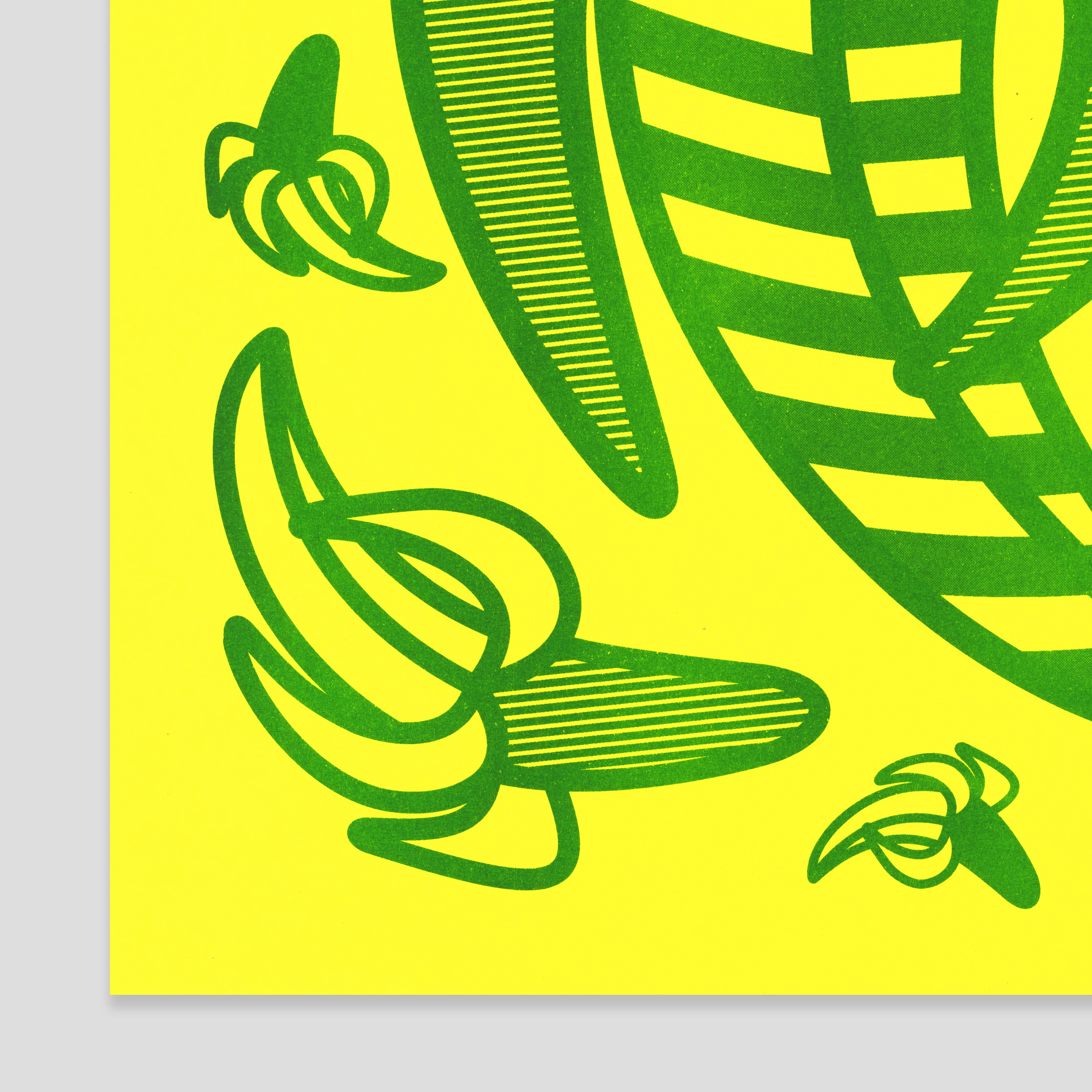 Bananas A3 Risograph Wall Art - Yellow Pop Art Icon Print - Image 9