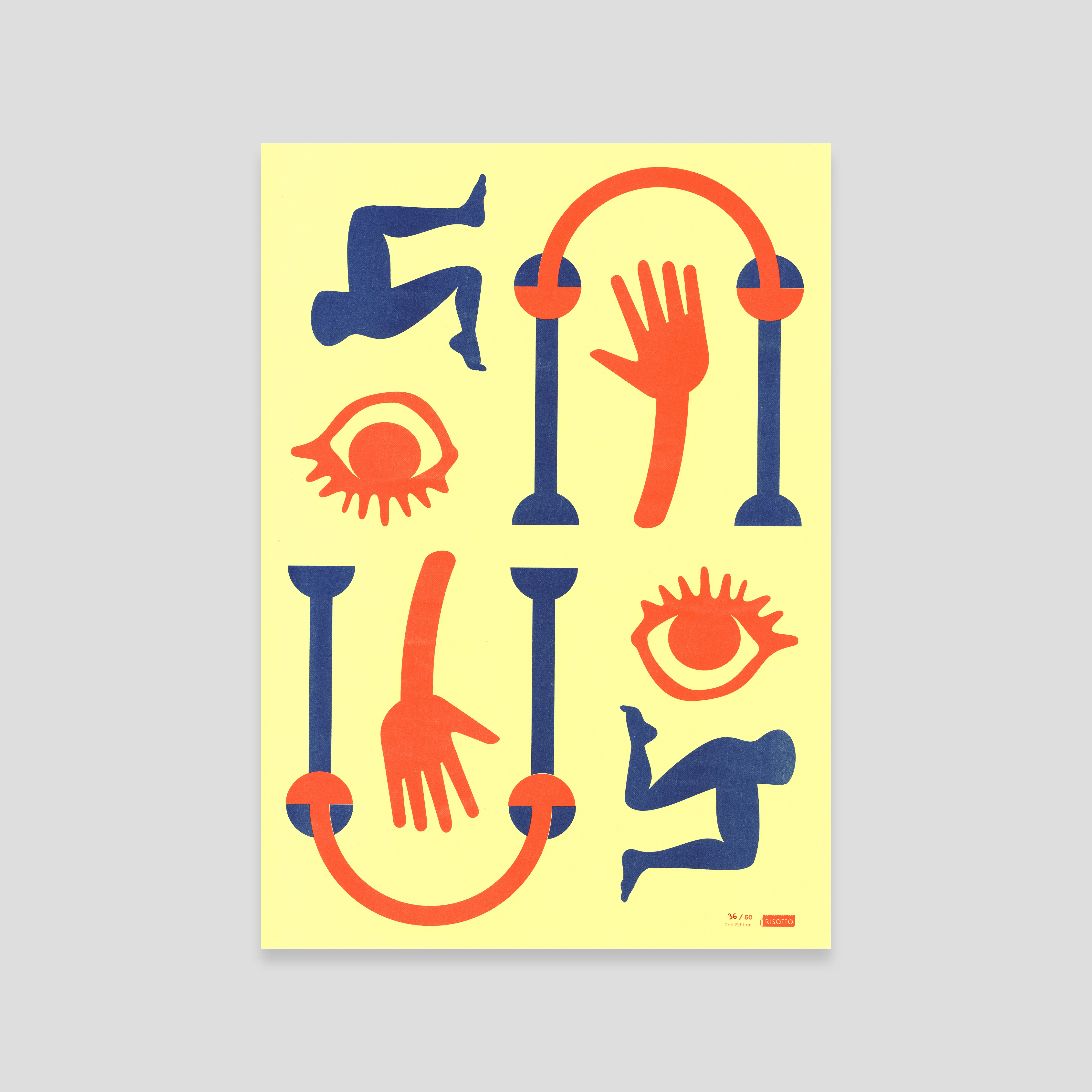Inca A3 Risograph Wall Art - South American Graphic Print - Image 3