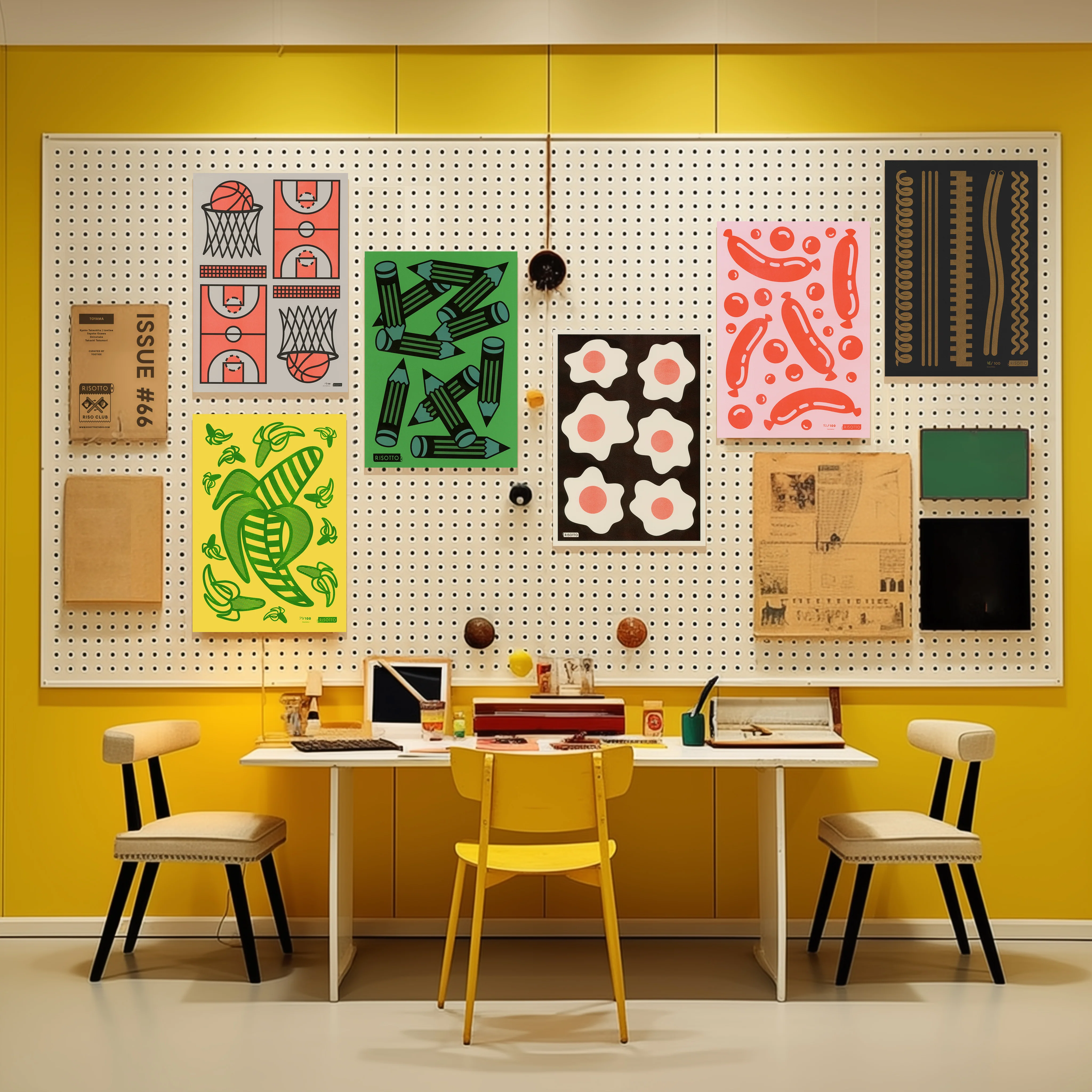Eggs A3 Risograph Wall Art - Pop Art Kitchen Print - Image 9