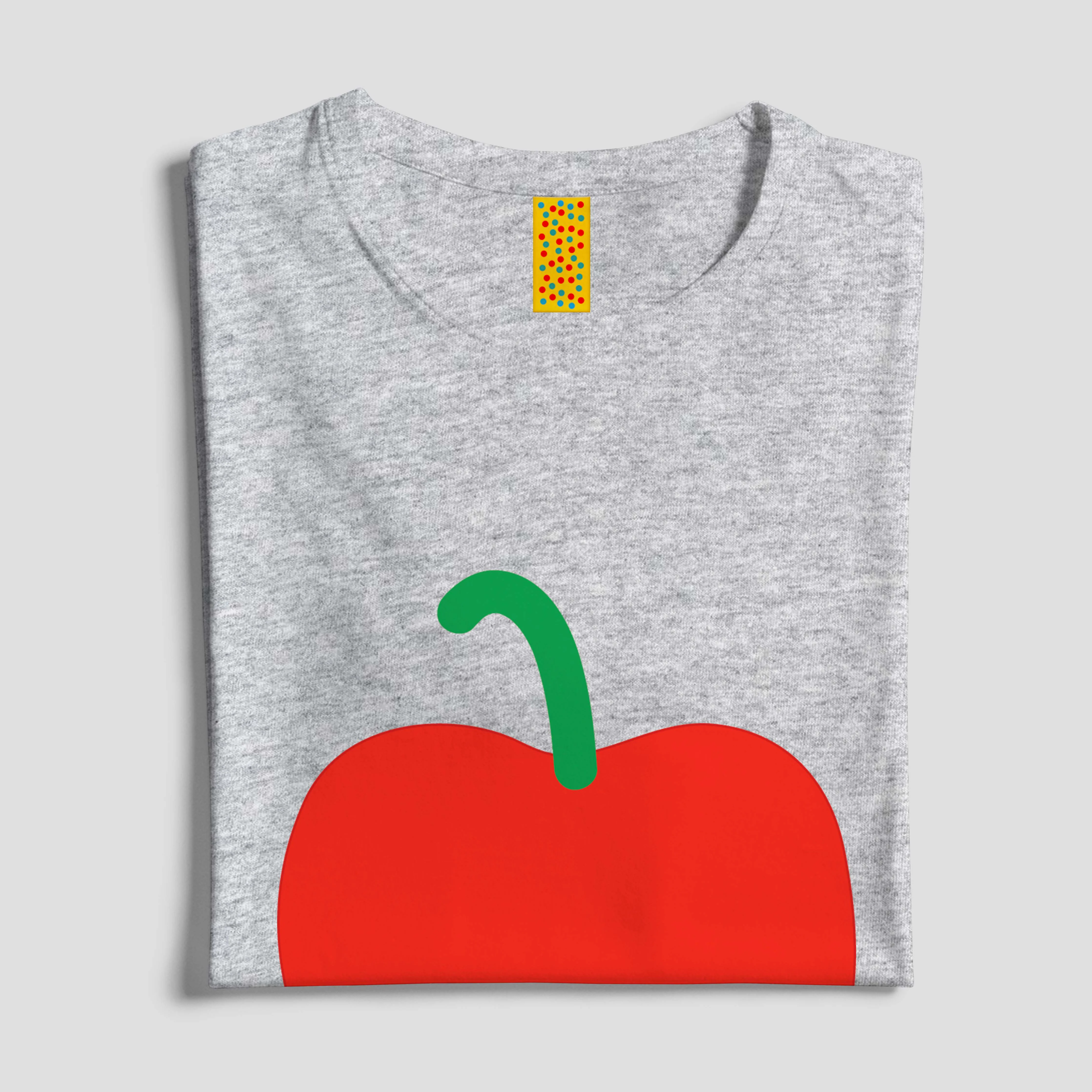 Apple - Ash Grey T-shirt - Image 3