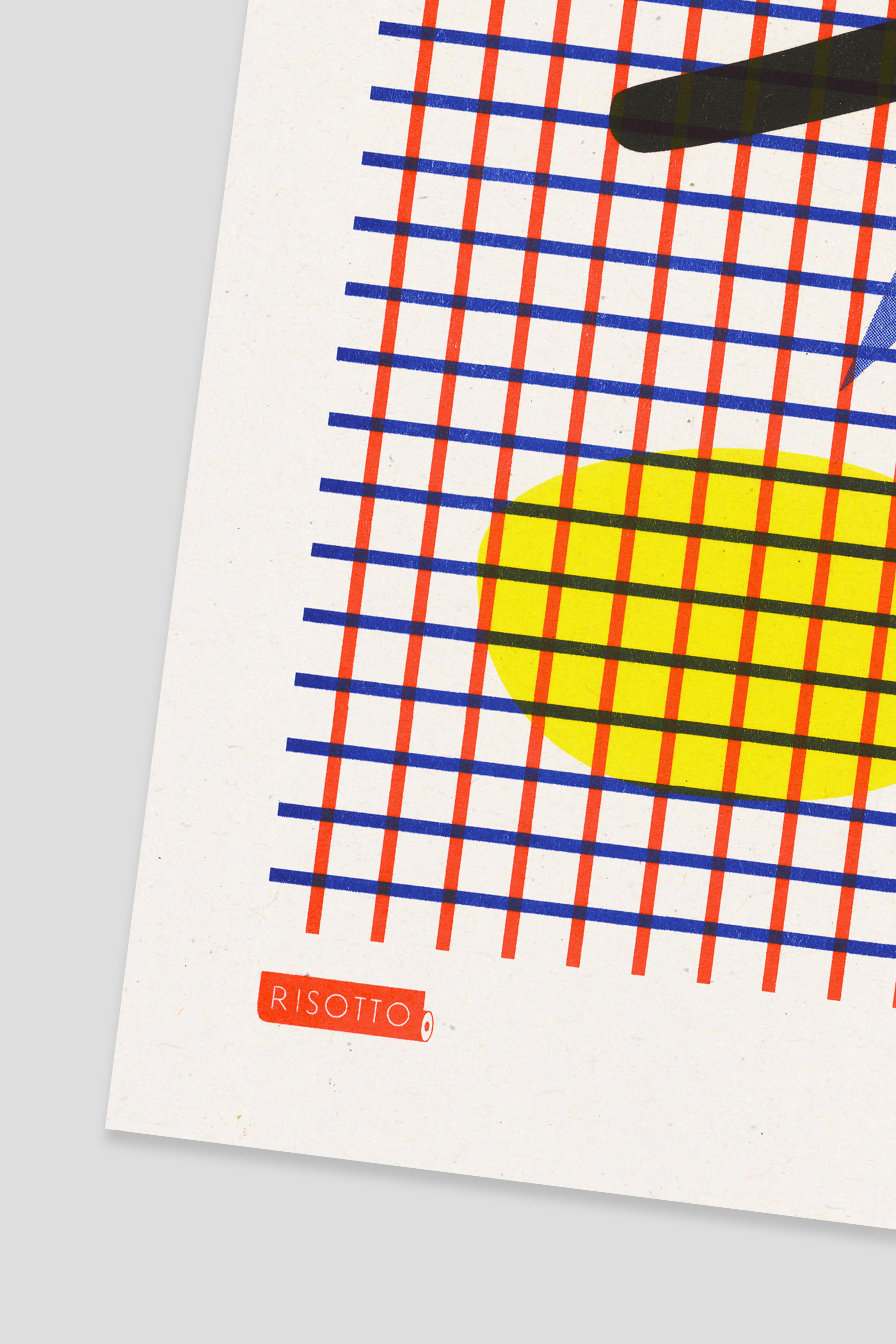 June A3 Risograph Wall Art - Calendar Pattern Print - Image 2