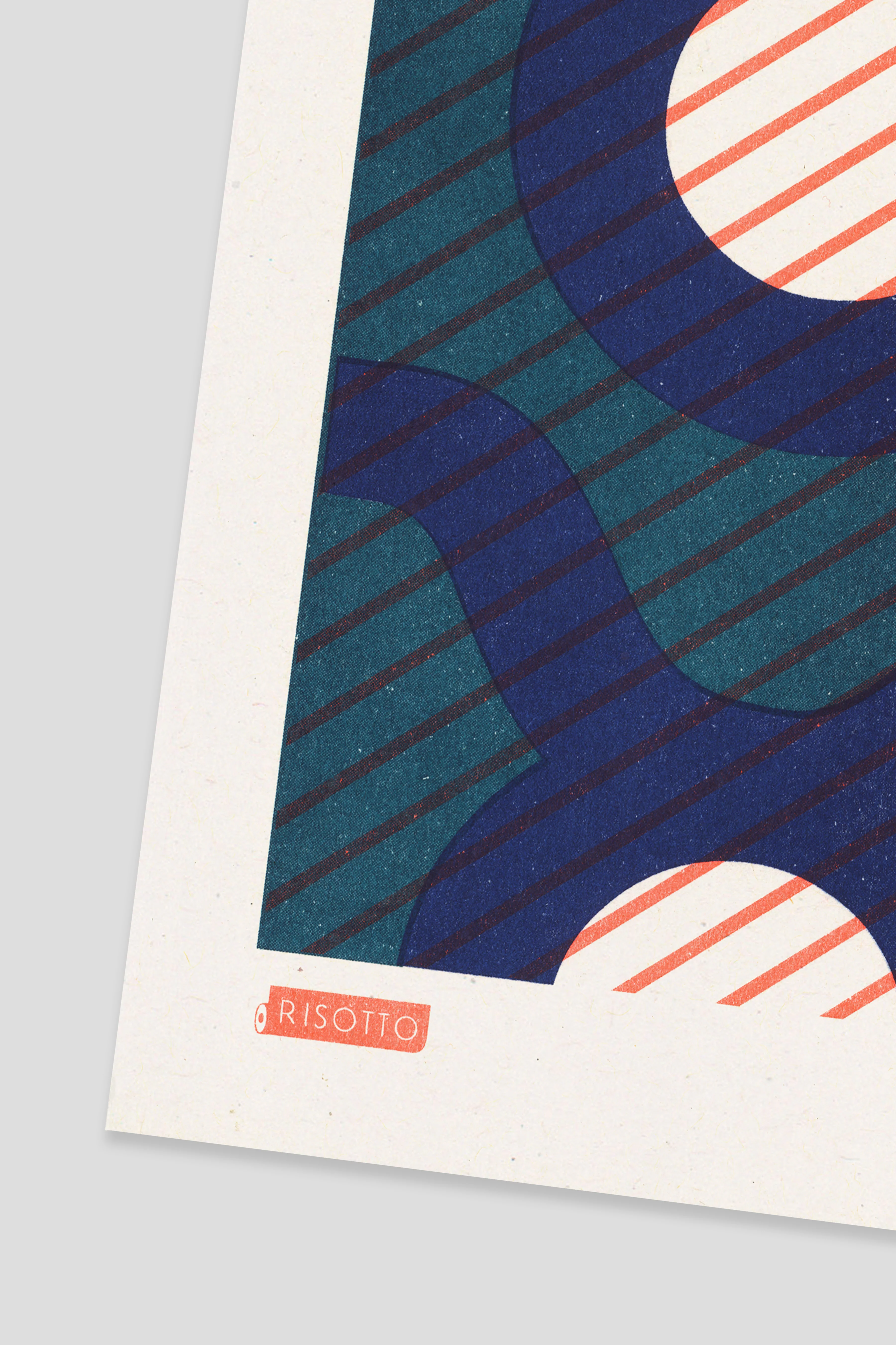 March A3 Risograph Wall Art - Calendar Pattern Print - Image 2